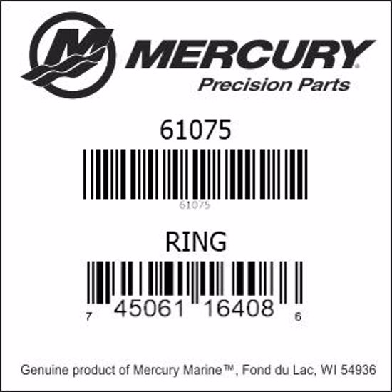 Bar codes for Mercury Marine part number 61075
