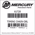 Bar codes for Mercury Marine part number 61728