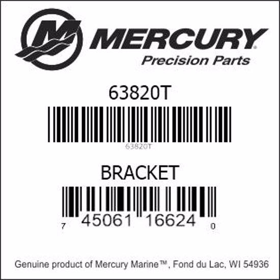 Bar codes for Mercury Marine part number 63820T