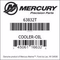 Bar codes for Mercury Marine part number 63832T