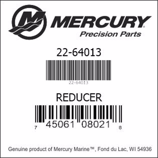 Bar codes for Mercury Marine part number 22-64013