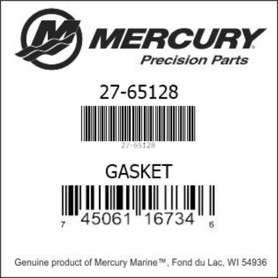 Bar codes for Mercury Marine part number 27-65128