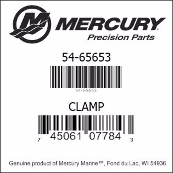 Bar codes for Mercury Marine part number 54-65653