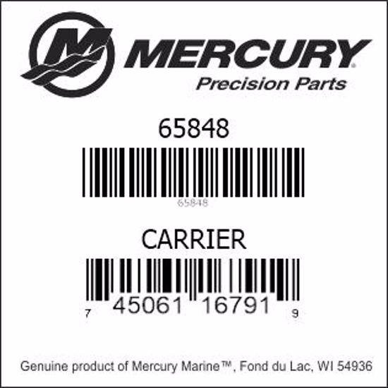 Bar codes for Mercury Marine part number 65848