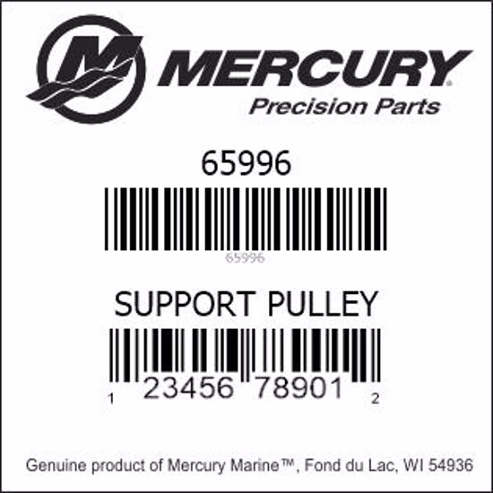 Bar codes for Mercury Marine part number 65996