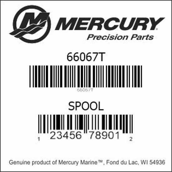 Bar codes for Mercury Marine part number 66067T