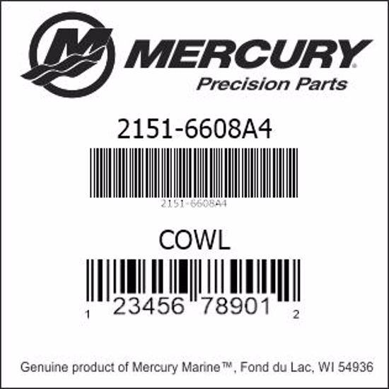 Bar codes for Mercury Marine part number 2151-6608A4
