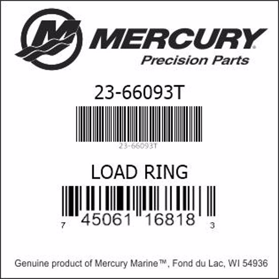 Bar codes for Mercury Marine part number 23-66093T