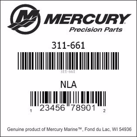 Bar codes for Mercury Marine part number 311-661