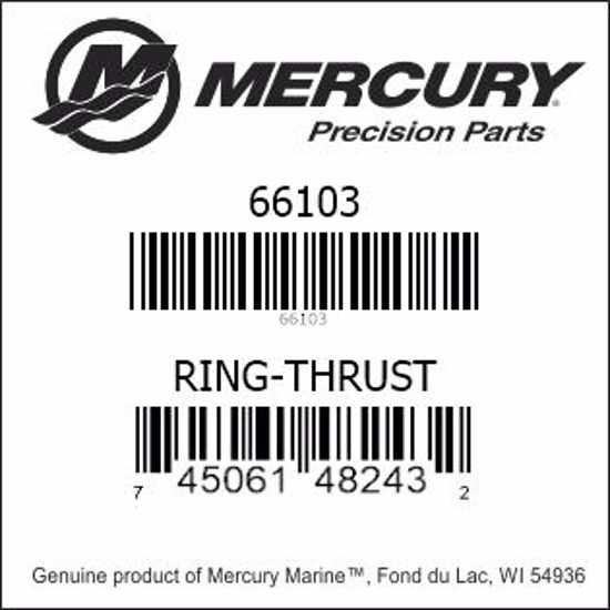Bar codes for Mercury Marine part number 66103
