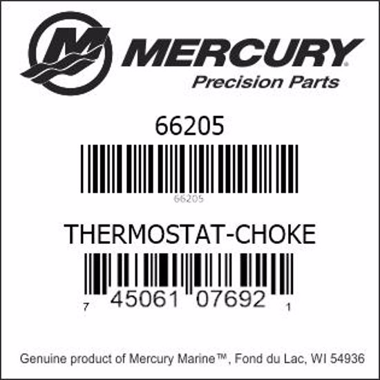 Bar codes for Mercury Marine part number 66205