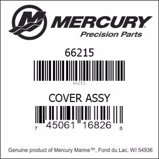 Bar codes for Mercury Marine part number 66215