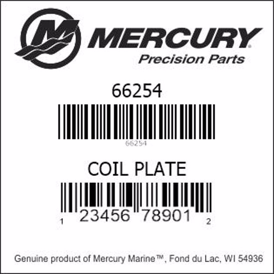 Bar codes for Mercury Marine part number 66254