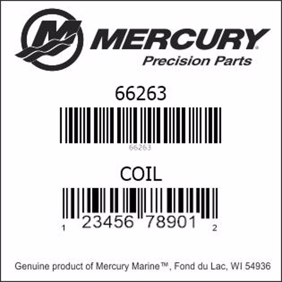 Bar codes for Mercury Marine part number 66263