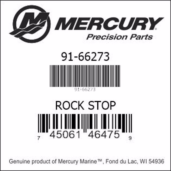 Bar codes for Mercury Marine part number 91-66273