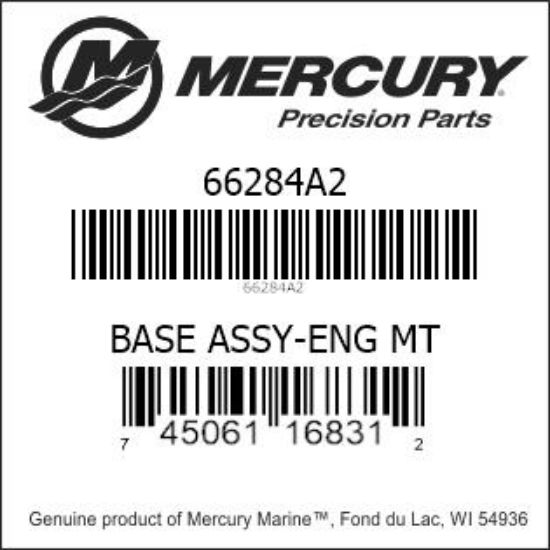 Bar codes for Mercury Marine part number 66284A2