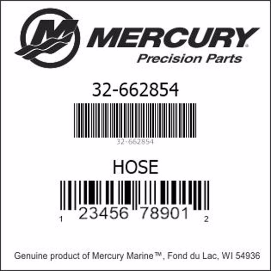 Bar codes for Mercury Marine part number 32-662854
