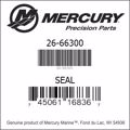 Bar codes for Mercury Marine part number 26-66300