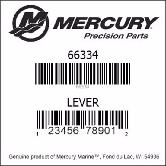 Bar codes for Mercury Marine part number 66334
