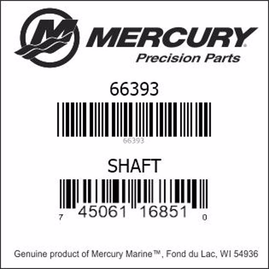 Bar codes for Mercury Marine part number 66393