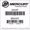 Bar codes for Mercury Marine part number 66418T