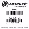 Bar codes for Mercury Marine part number 66517