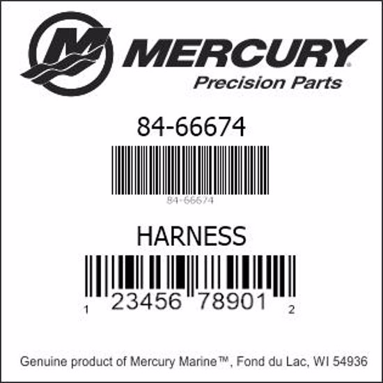 Bar codes for Mercury Marine part number 84-66674
