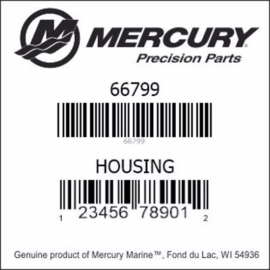 Bar codes for Mercury Marine part number 66799