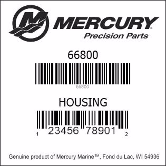 Bar codes for Mercury Marine part number 66800