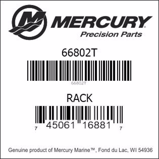 Bar codes for Mercury Marine part number 66802T