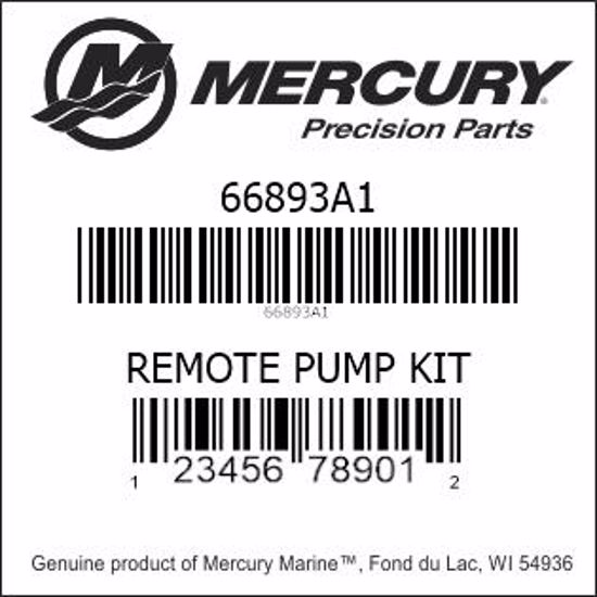 Bar codes for Mercury Marine part number 66893A1