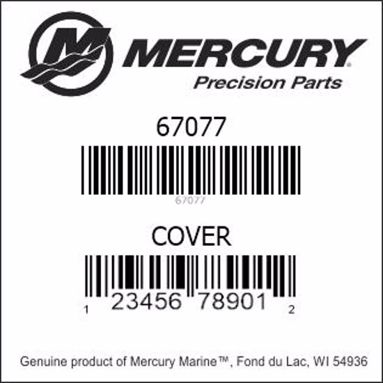 Bar codes for Mercury Marine part number 67077