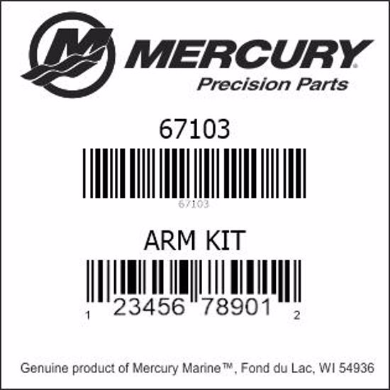 Bar codes for Mercury Marine part number 67103