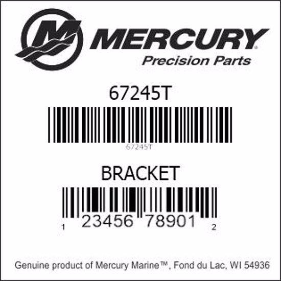 Bar codes for Mercury Marine part number 67245T