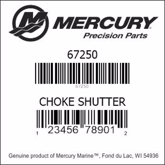 Bar codes for Mercury Marine part number 67250