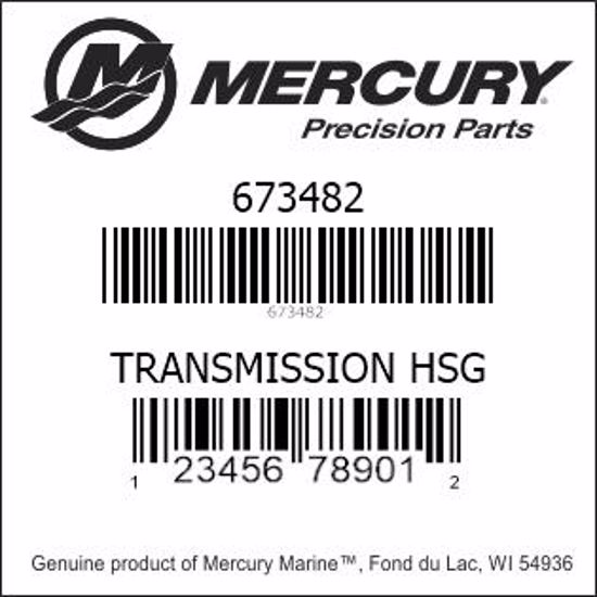 Bar codes for Mercury Marine part number 673482