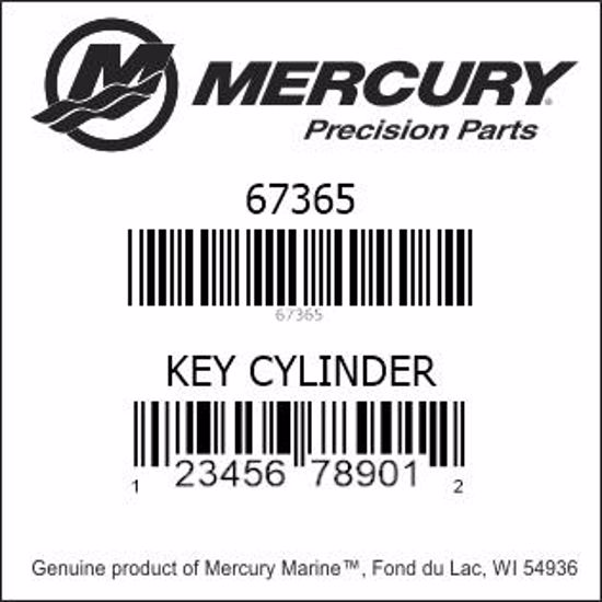 Bar codes for Mercury Marine part number 67365