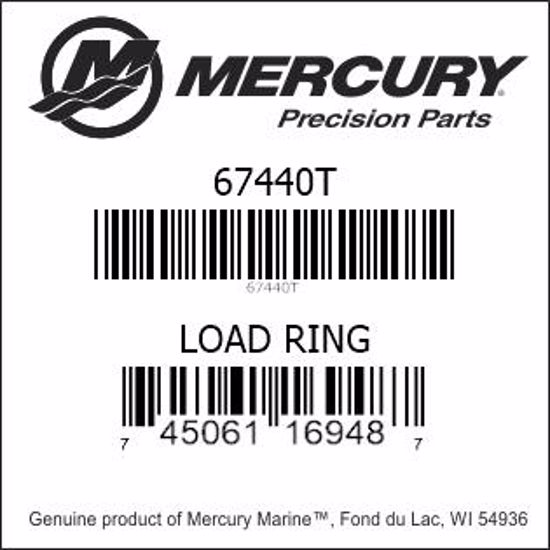 Bar codes for Mercury Marine part number 67440T