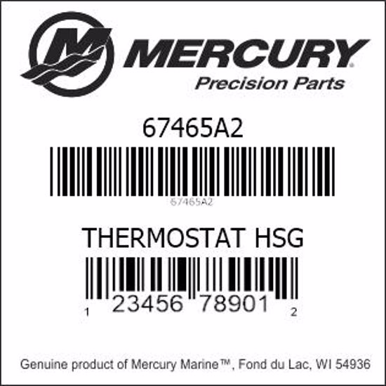 Bar codes for Mercury Marine part number 67465A2