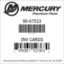 Mercury Marine part number 90-67523 INV CARDS Bar codes for Mercury Marine part number 90-67523