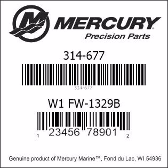 Bar codes for Mercury Marine part number 314-677