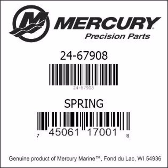 Bar codes for Mercury Marine part number 24-67908