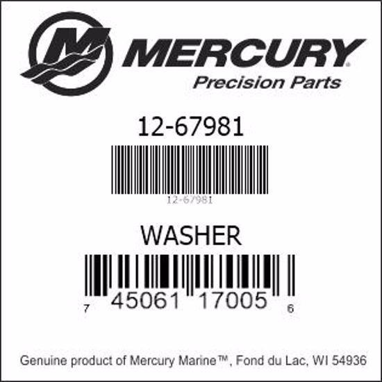 Bar codes for Mercury Marine part number 12-67981