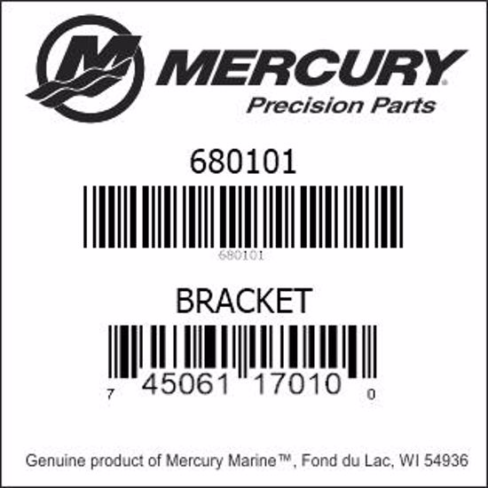 Bar codes for Mercury Marine part number 680101