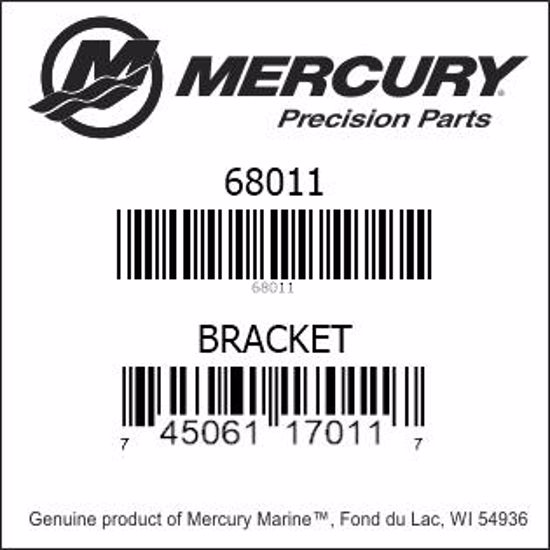 Bar codes for Mercury Marine part number 68011