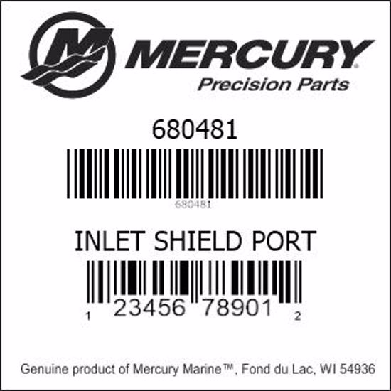 Bar codes for Mercury Marine part number 680481