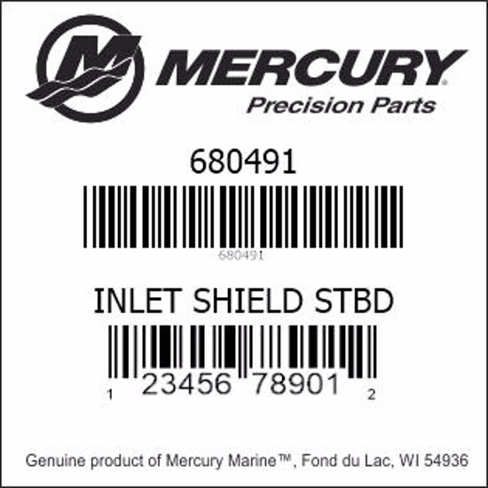 Bar codes for Mercury Marine part number 680491