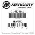 Bar codes for Mercury Marine part number 31-68266A1