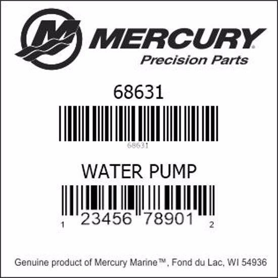 Bar codes for Mercury Marine part number 68631