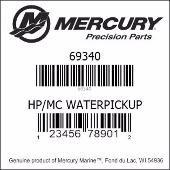 Bar codes for Mercury Marine part number 69340